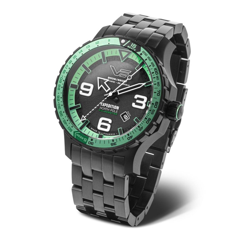 Vostok Europe Expedition North Pole Polar Night Automatic Black Stainless Steel & Silicone Strap Men’s Watch YN55-597C731-BBKS