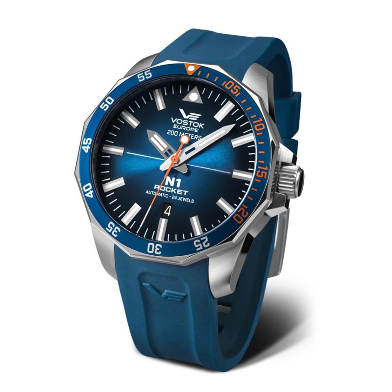 Vostok Europe Rocket N1 Automatic Blue Dial and Silicone Strap Men’s Watch NH35-225A615-S
