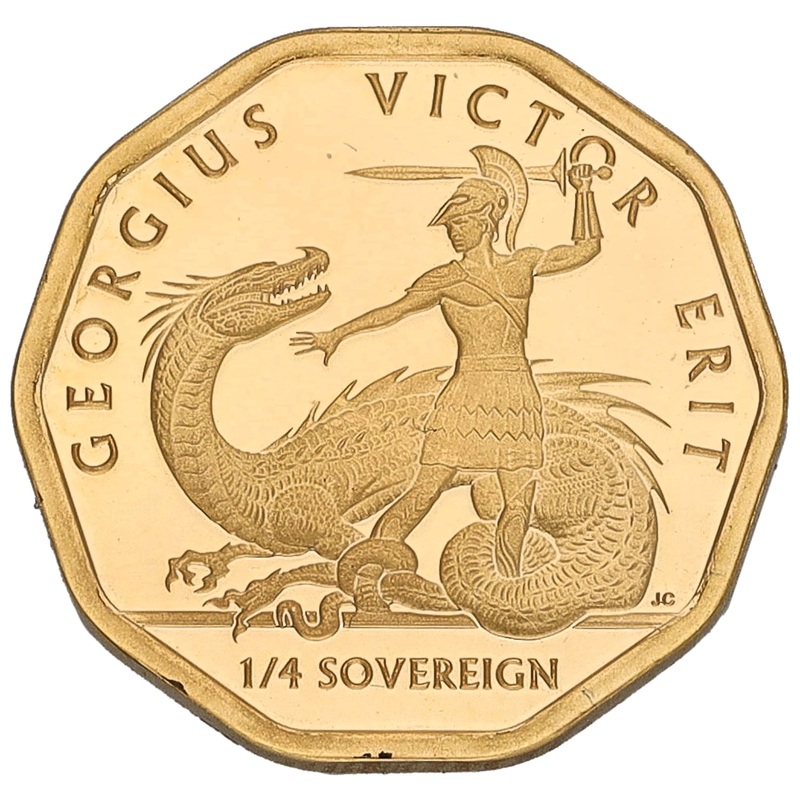 22ct Gold Prince Georges 10th Birthday Quarter Sovereign Coin 2023