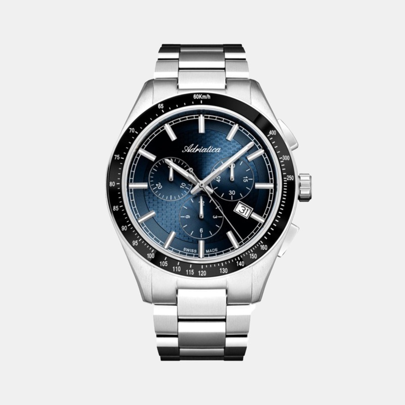 Adriatica Men Quartz Blue Dial Chronograph Stainless Steel Watch A8245.5115CH