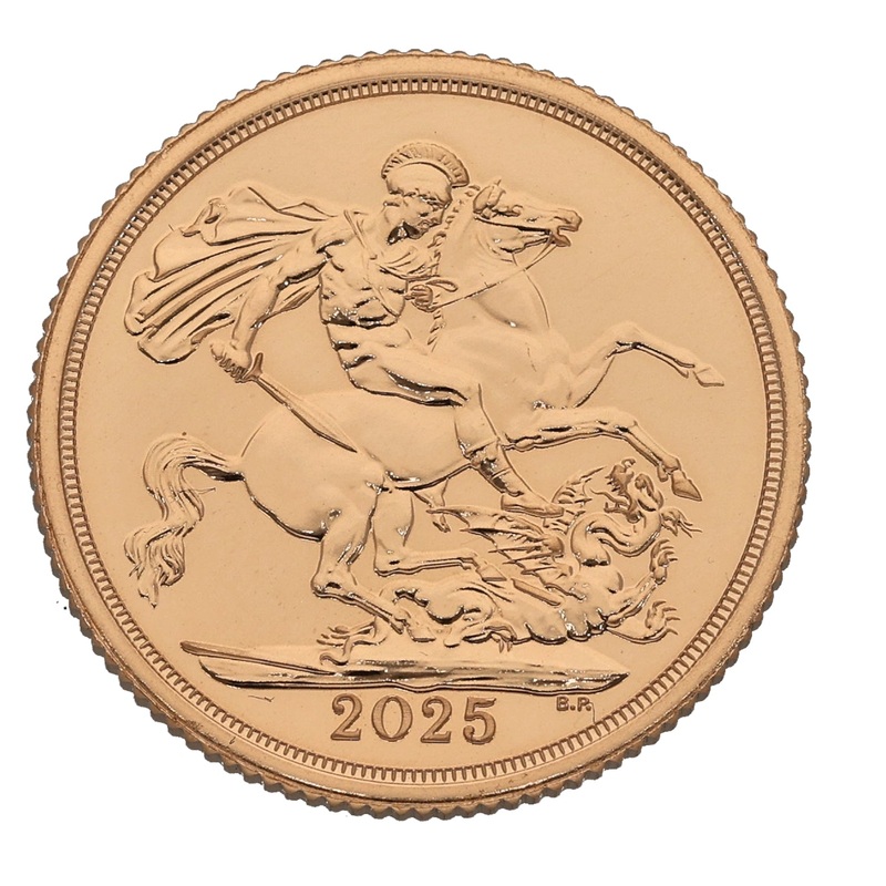 New 22ct Gold King Charles III Full Sovereign Coin 2025