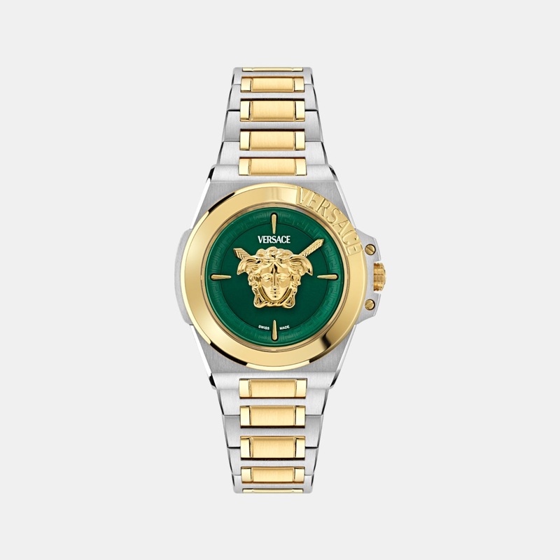 Versace Women Quartz Green Dial Analog Stainless Steel Watch VE8D00524