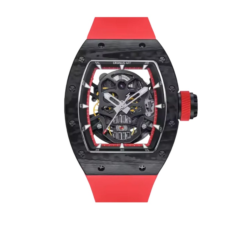 Cronus Art High Quality Fluorine Red Strap Men Watch CM002-035