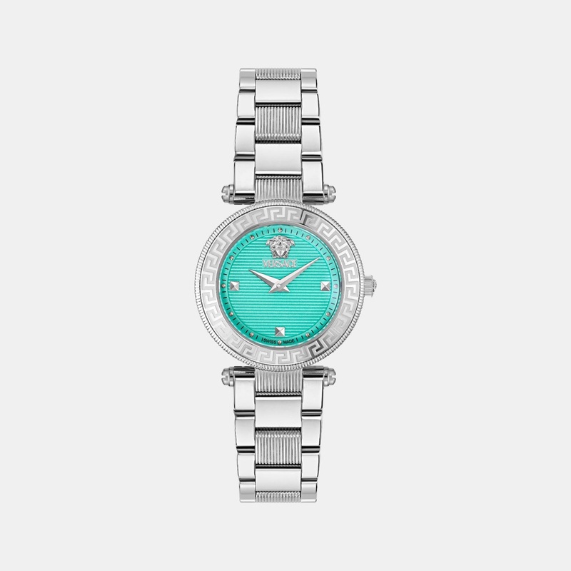 Versace Women Quartz Light Blue Dial Analog Stainless Steel Watch VEBFA0124