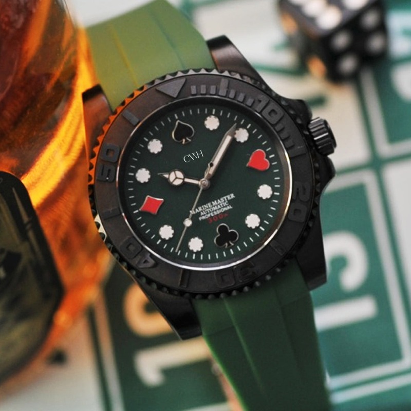 CWH Special Custom Collective Show Hand – PVD Black Stainless Steel Rubber Strap Divers Watch CH-MOD-M25