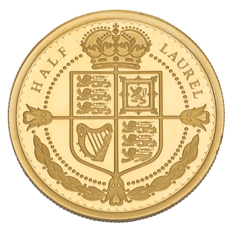 22ct Gold King Charles III Half Laurel Coin 2025