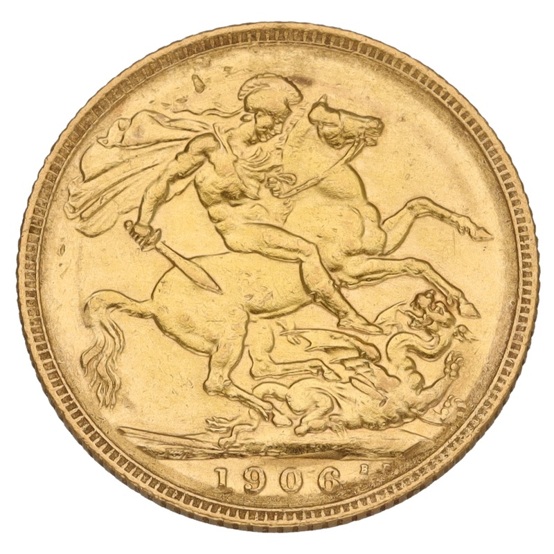 22ct Gold King Edward VII Full Sovereign Coin 1906