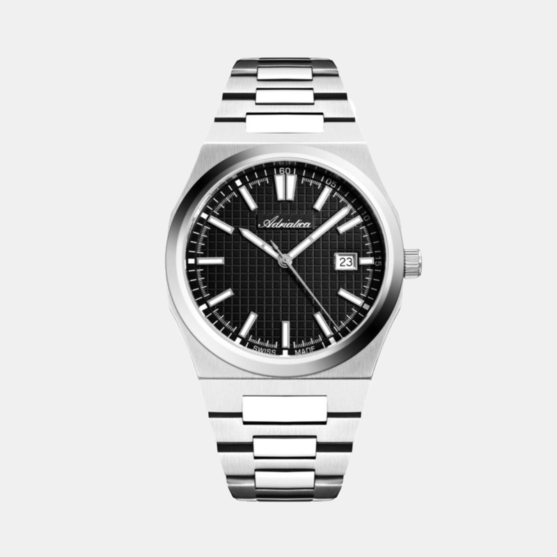 Adriatica Men Quartz Black Dial Analog Stainless Steel Watch A8326.5114Q