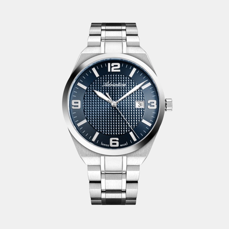 Adriatica Men Quartz Blue Dial Analog Stainless Steel Watch A8343.5155Q