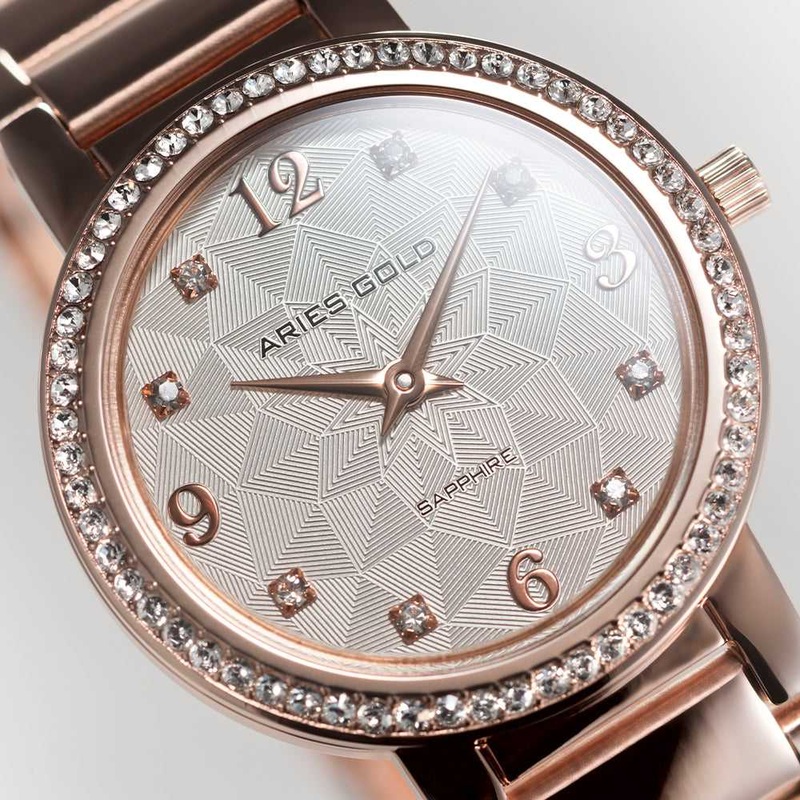ARIES GOLD ENCHANT STARLET ROSE GOLD STAINLESS STEEL L 126B RD-PATTERN WOMEN’S WATCH