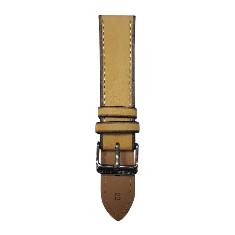 ARIES GOLD WEST WARWICK AG-L0021 LEATHER STRAP