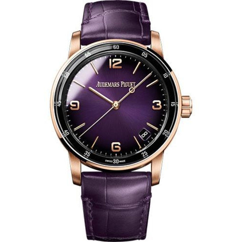 Audemars Piguet Code 11.59 by Audemars Piguet – Chronograph – 41mm Pink Case – Purple Dial – Purple Alligator Strap – 15210OR.OO.A616CR.01