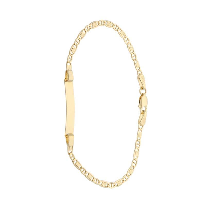 New 14ct Gold Fancy ID Kids Bracelet – 15cm