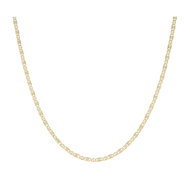 New 14ct Gold Fancy Link Necklace 18″