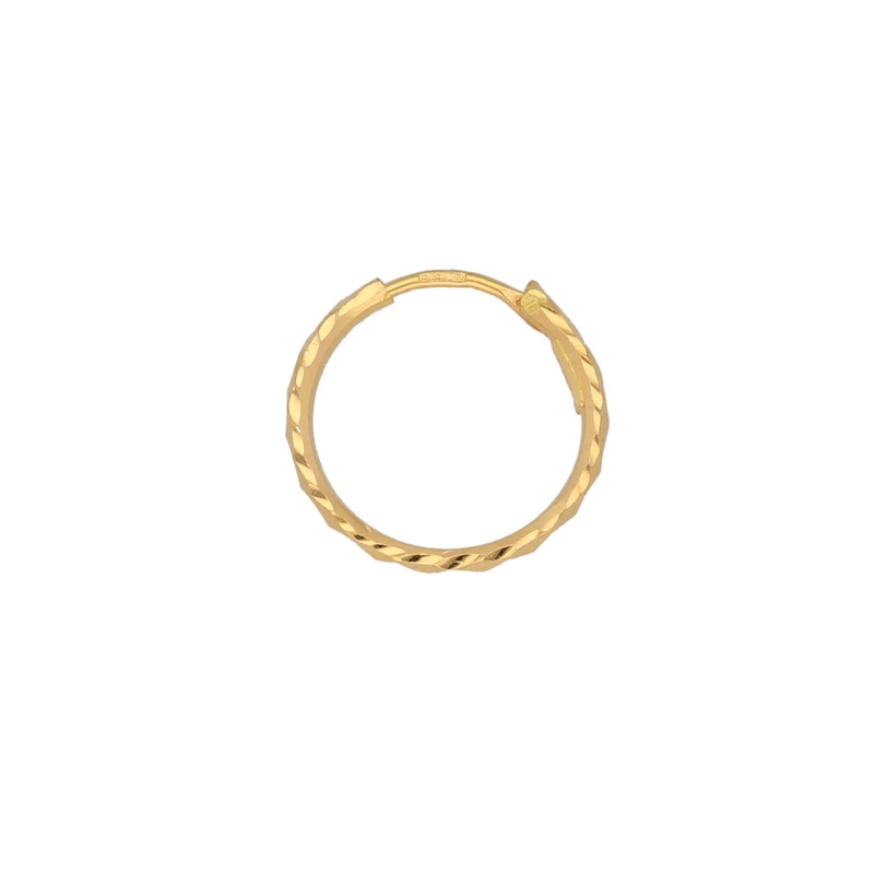 New 22ct Gold Fancy Plain Nose Ring 10mm