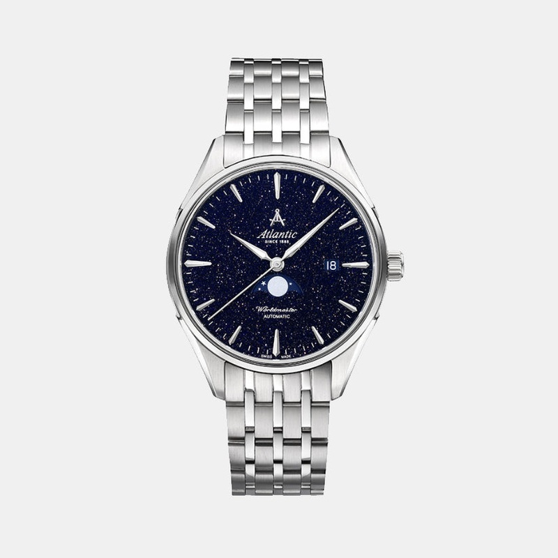 Atlantic Men Automatic Blue Dial Analog Stainless Steel Watch 52788.41.91