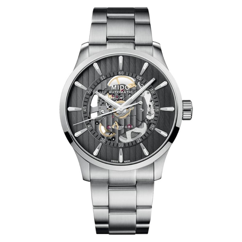 Mido Multifort Grey Stainless Steel Strap Men Watch M0384361106100