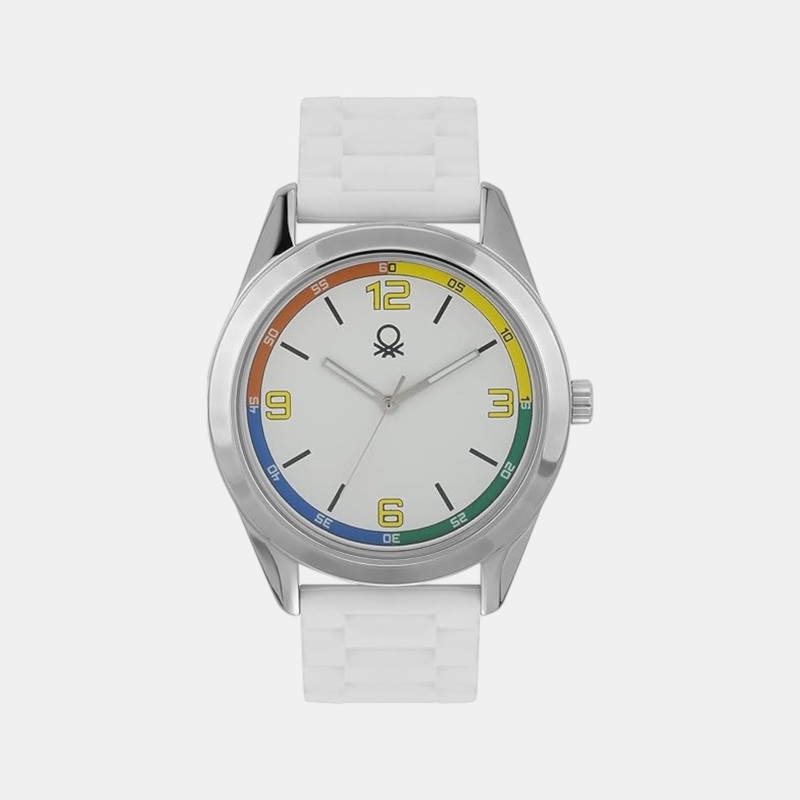 UCB Iconic Men Quartz White Dial Analog Silicone Watch UWUCG0205