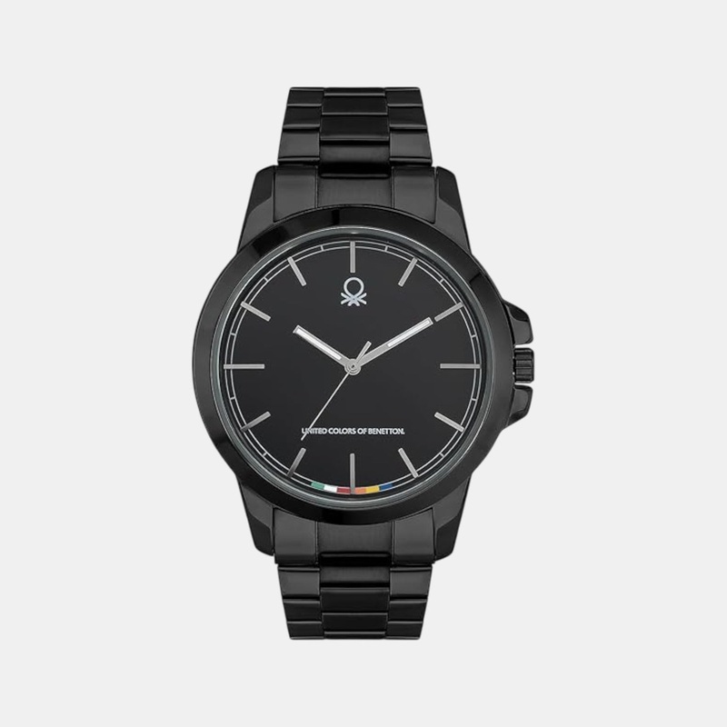 UCB Signature Men Quartz Black Dial Analog Stainless Steel Watch UWUCG2102