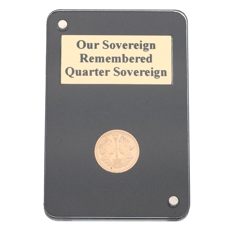 22ct Gold Queen Elizabeth II Our Sovereign Remembered Quarter Sovereign Coin 2022