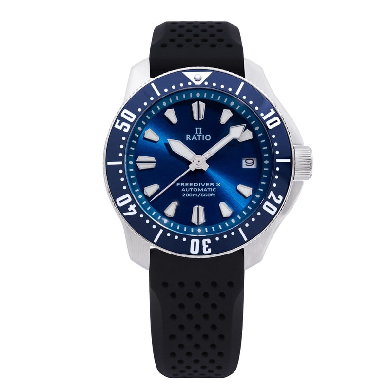 Ratio FreeDiver X Ocean Blue With Blue Ceramic Inlay Automatic RTX003 200M Men’s Watch