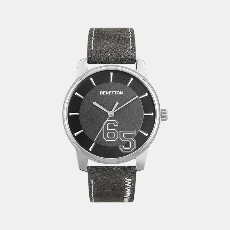 UCB Iconic Men Quartz Black Dial Analog Leather Watch UWUCG2000