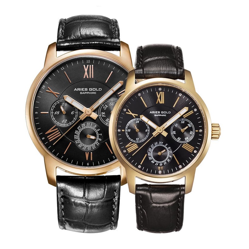 ARIES GOLD URBAN ETERNAL G 103 & B 103 G-BK COUPLE’S WATCHES