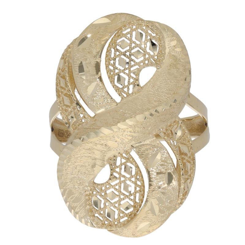 New 18ct Gold Crossover Ring