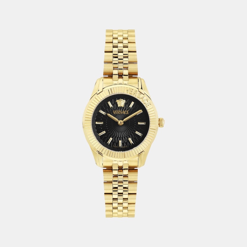Versace Women Quartz Black Dial Analog Stainless Steel Watch VE9CA0424