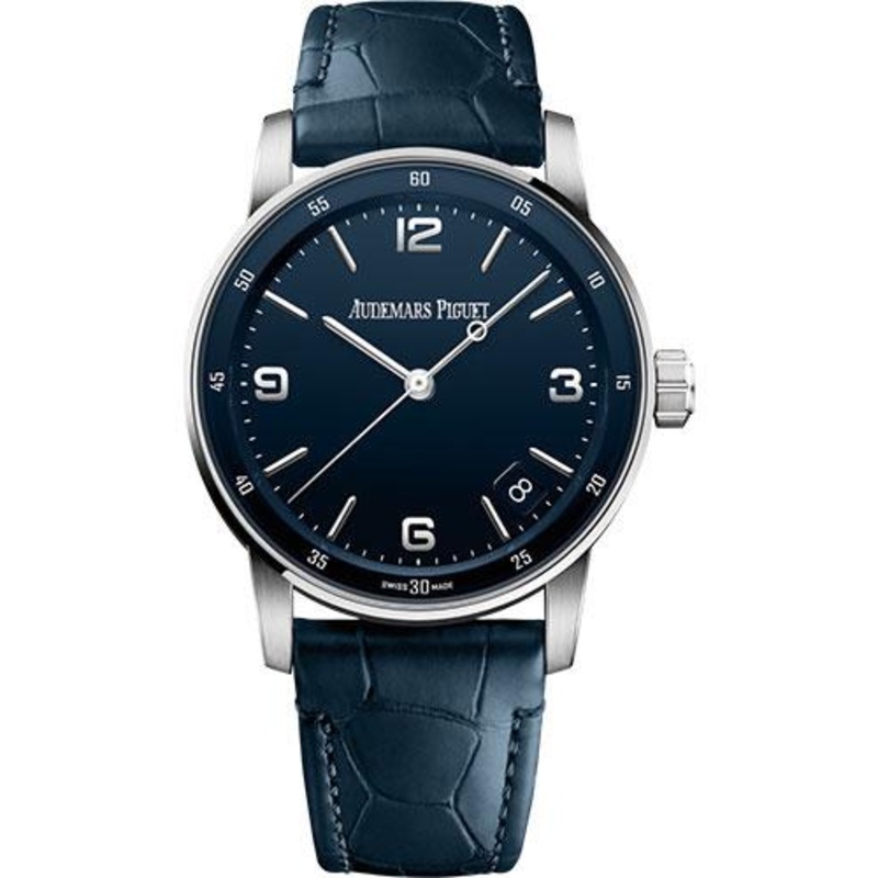 Audemars Piguet Code 11.59 by Audemars Piguet – Chronograph – 41mm White Gold Case – Blue Dial – Blue Alligator Strap – 15210BC.OO.A321CR.01