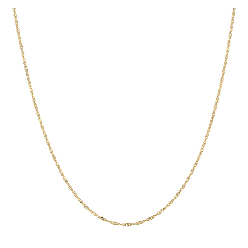 New 22ct Gold Plain Fancy Ripple Chain/Necklace