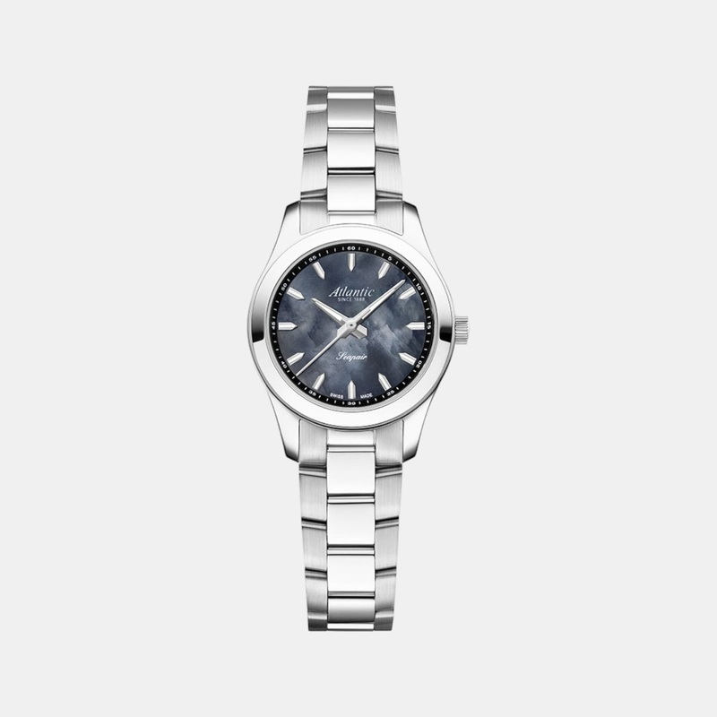 Atlantic Women Quartz Black Dial Analog Stainless Steel Watch 20335.41.01BK