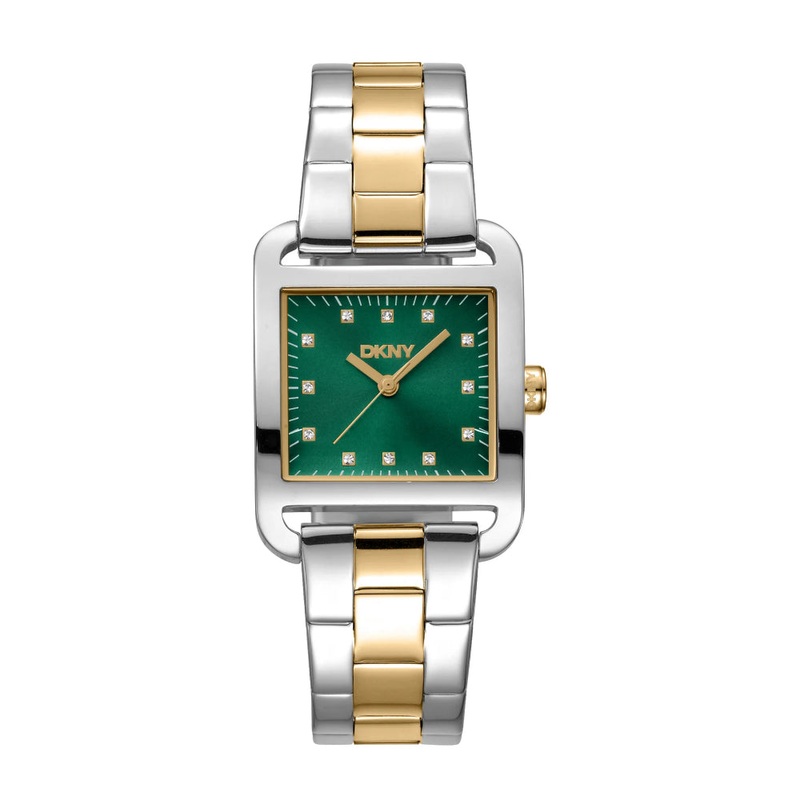 DKNY CONSIGN GREEN DIAL STAINLESS STEEL STRAP WOMEN WATCH DK1L004M0075