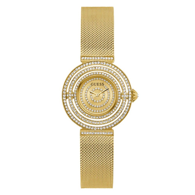 Guess Analog Gold Dial Milanese Strap Women Watch GW0550L2