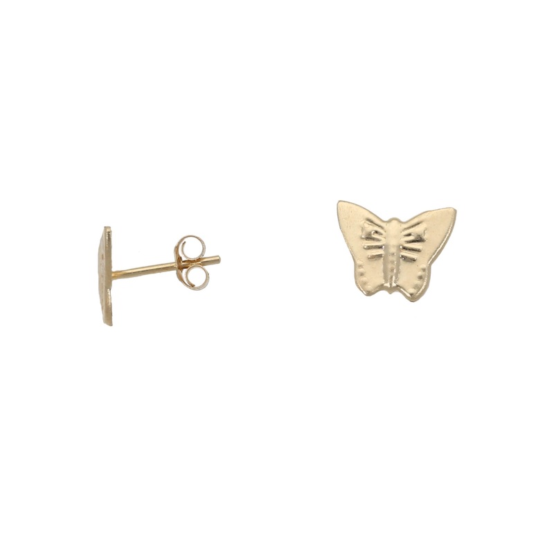 New 9ct Gold Butterfly Stud Earrings