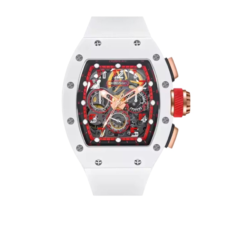 Cronus Art High Quality Fluorine White Strap Men Watch CM09-021