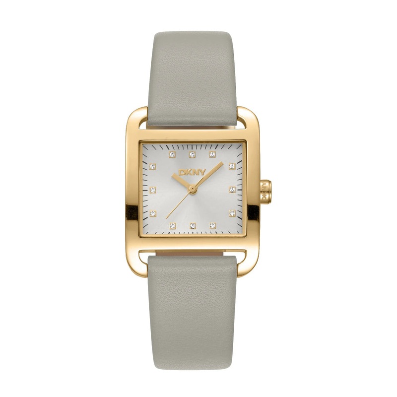 DKNY CONSIGN ICONIC GREY LEATHER STRAP WOMEN WATCH DK1L004L0025