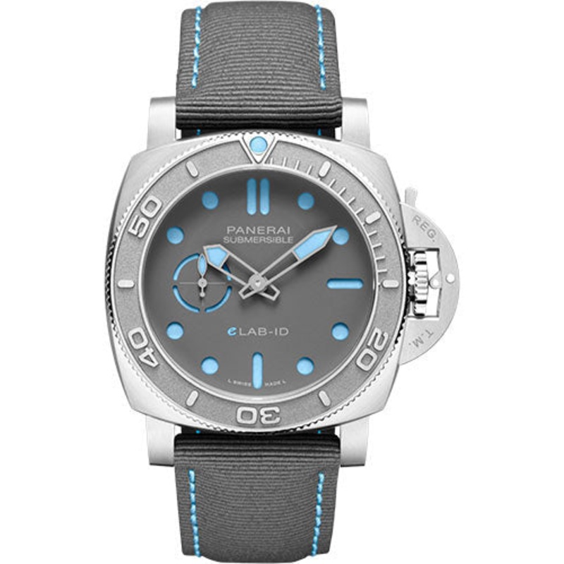 Panerai Submersible eLAB-ID – 44mm Brushed Ecotitanium Case – Grey Sandwich Ecotitanium Dial – PAM01225
