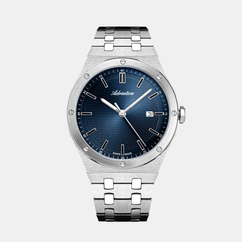 Adriatica Men Quartz Blue Dial Analog Stainless Steel Watch A8337.5115Q