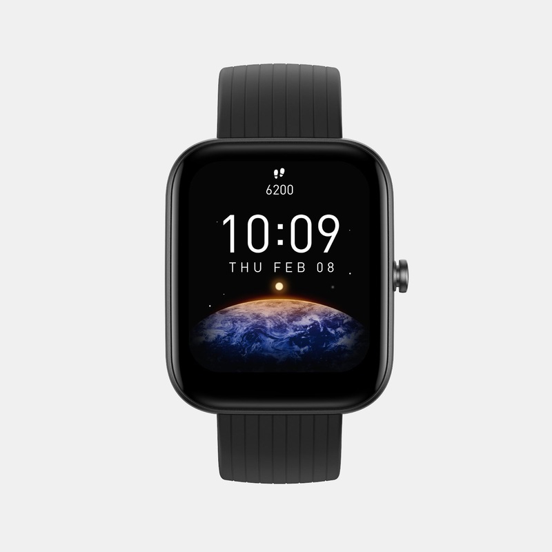 Amazfit Unisex Processor Black Dial LCD Silicone Watch BIP 3 BLACK