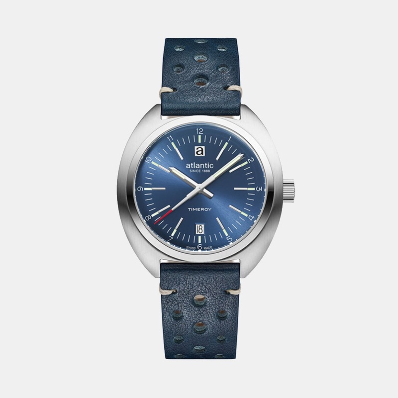 Atlantic Men Quartz Blue Dial Analog Stainless Steel Watch 70362.41.59