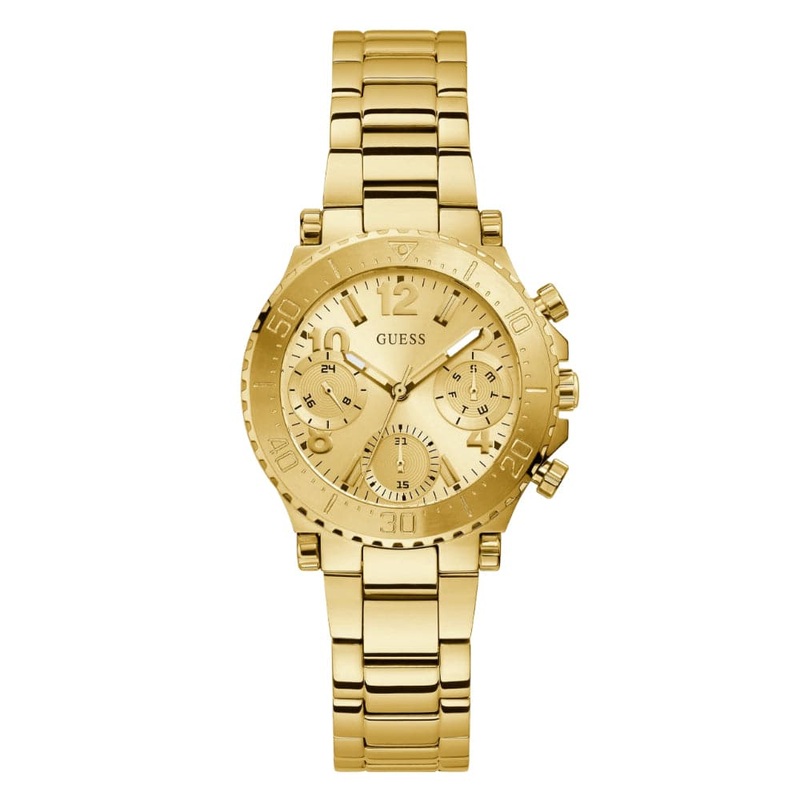 Guess Multifunction Gold Stainless Steel Strap Women Watch GW0465L1