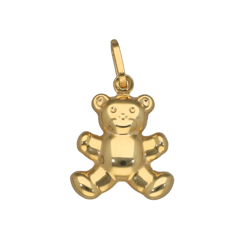 New 9ct Gold Hollow Bear Pendant