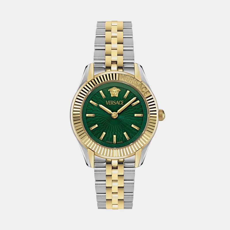 Versace Women Quartz Green Dial Analog Stainless Steel Watch VE9CA0324