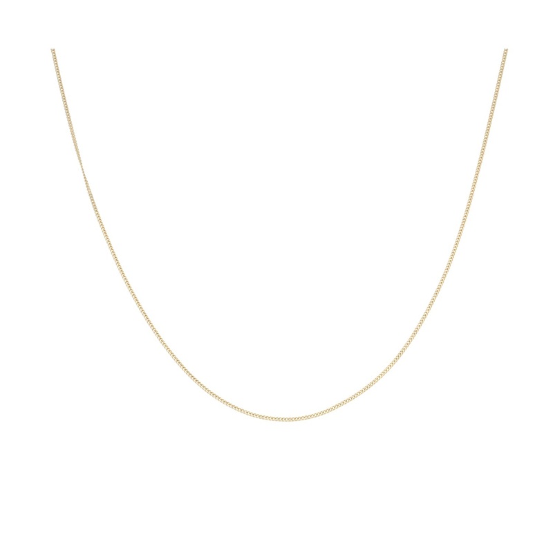 New 18ct Gold Curb Chain 18″