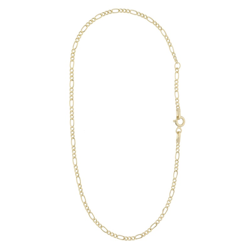 New 9ct Gold Figaro Anklet