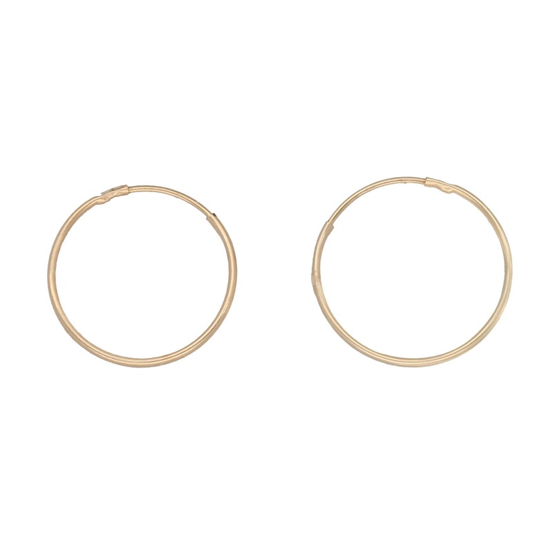 New 9ct Gold Sleeper Hoop Earrings