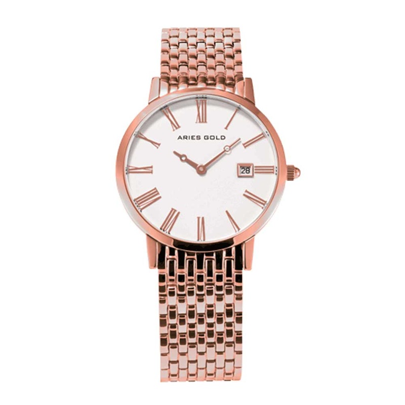 ARIES GOLD HERITAGE MASTER ROSE GOLD STAINLESS STEEL L 1018Z RG-RW WOMEN’S WATCH