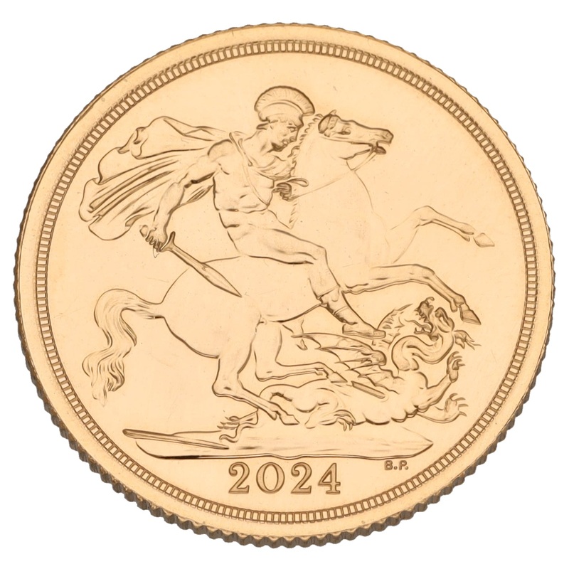 22ct Gold King Charles III Full Sovereign Coin 2024
