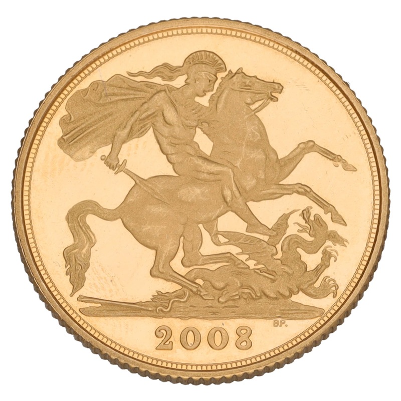 22ct Gold Queen Elizabeth II Full Sovereign Coin 2008
